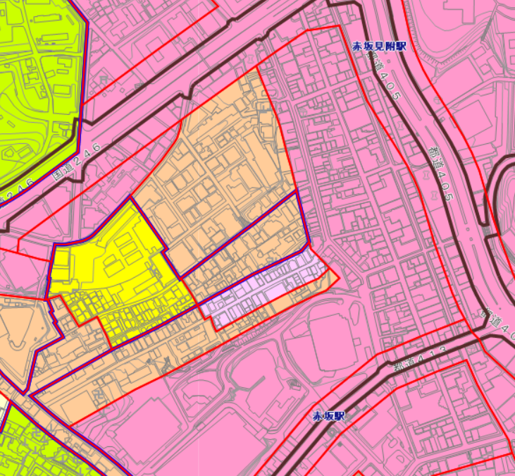 赤坂の用途地域