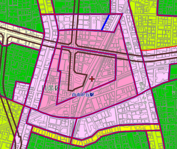 用途地域　自由が丘